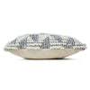 Hand-Woven Blue & Cream Boho Decorative Throw Pillow - 17.5" x 17"